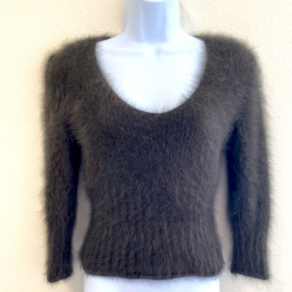 EXPRESS Small Brown Angora Sweater